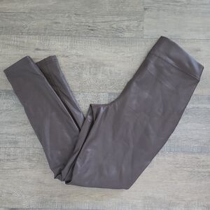 Brown Faux Leather Leggings
